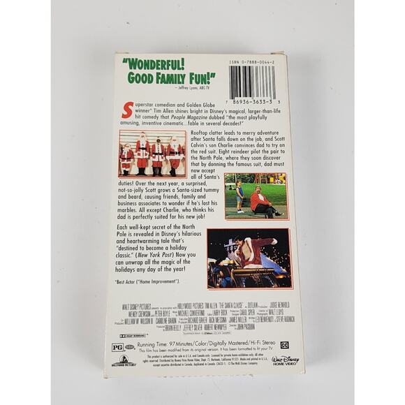 Walt Disney The Santa Clause Tim Allen 1998 Holiday Classic VHS Tape Movie - Picture 3 of 10